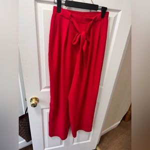 ZARA tie waist wide leg pants